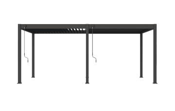 Pergola bioclimatique autoportée en aluminium à lames orientables 3x6 - Ombréa