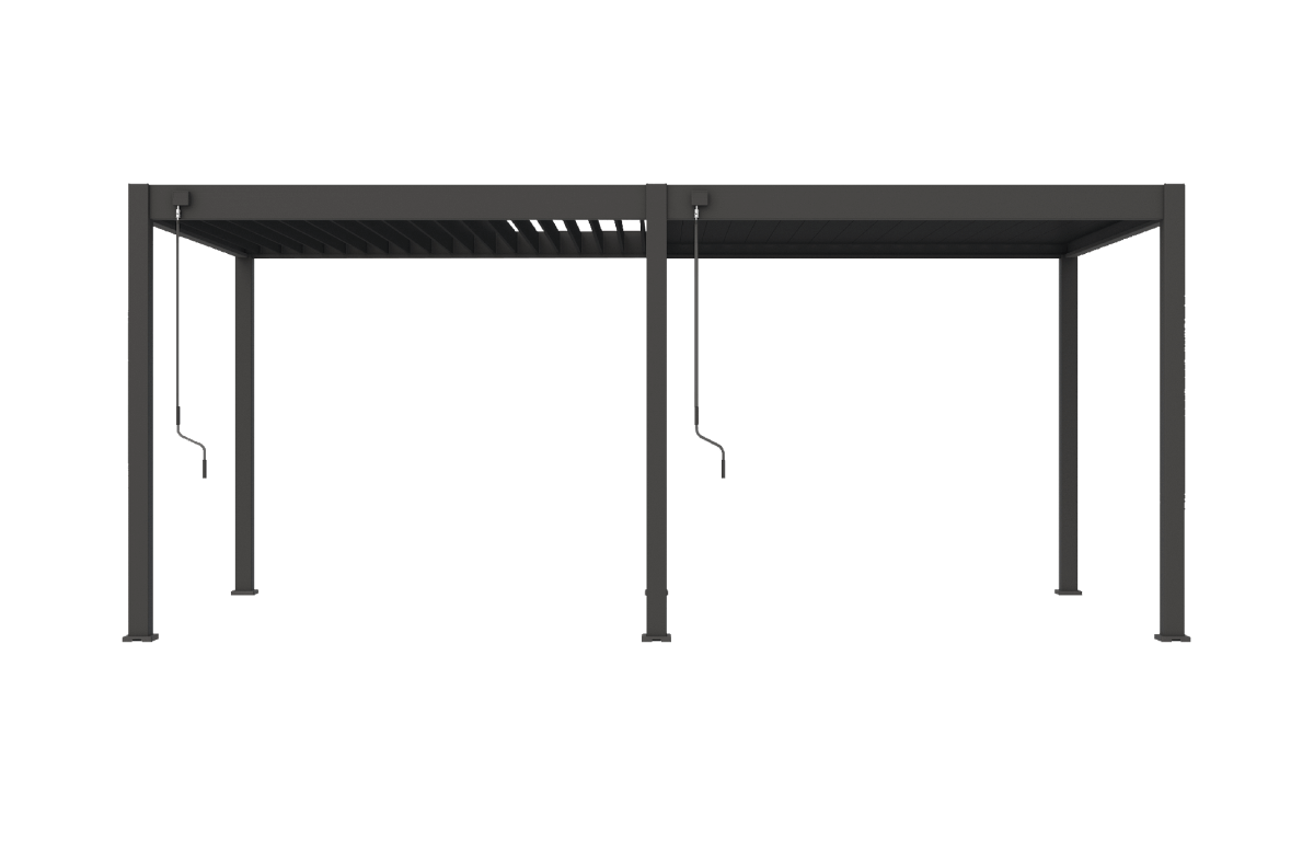 Pergola bioclimatique autoportée en aluminium à lames orientables 3x6 - Ombréa