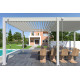 Pergola bioclimatique autoportée en aluminium à lames orientables 3x6 - Ombréa