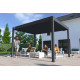 Pergola bioclimatique autoportée en aluminium à lames orientables 3x4 + store 4 M - Ombréa