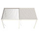 Pergola bioclimatique autoportée en aluminium à lames orientables 3x6 + 2 stores 3 M - Ombréa