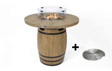 Table brasero gaz extérieur Lafite Barel avec options – Elementi France