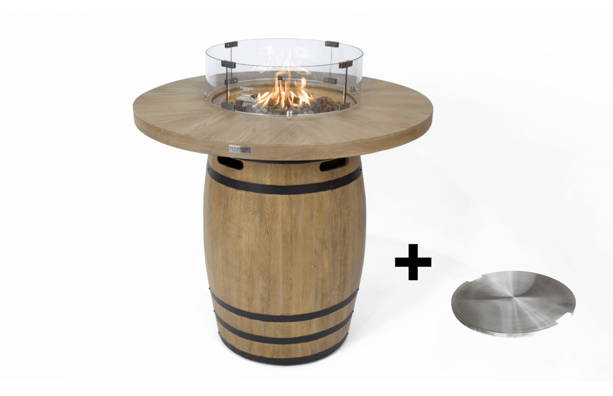 Table brasero gaz extérieur Lafite Barel avec options – Elementi France