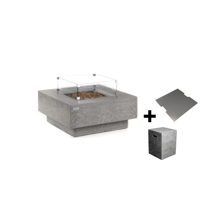 Brasero de table en béton + outil d'extincteur – Cheminée à l