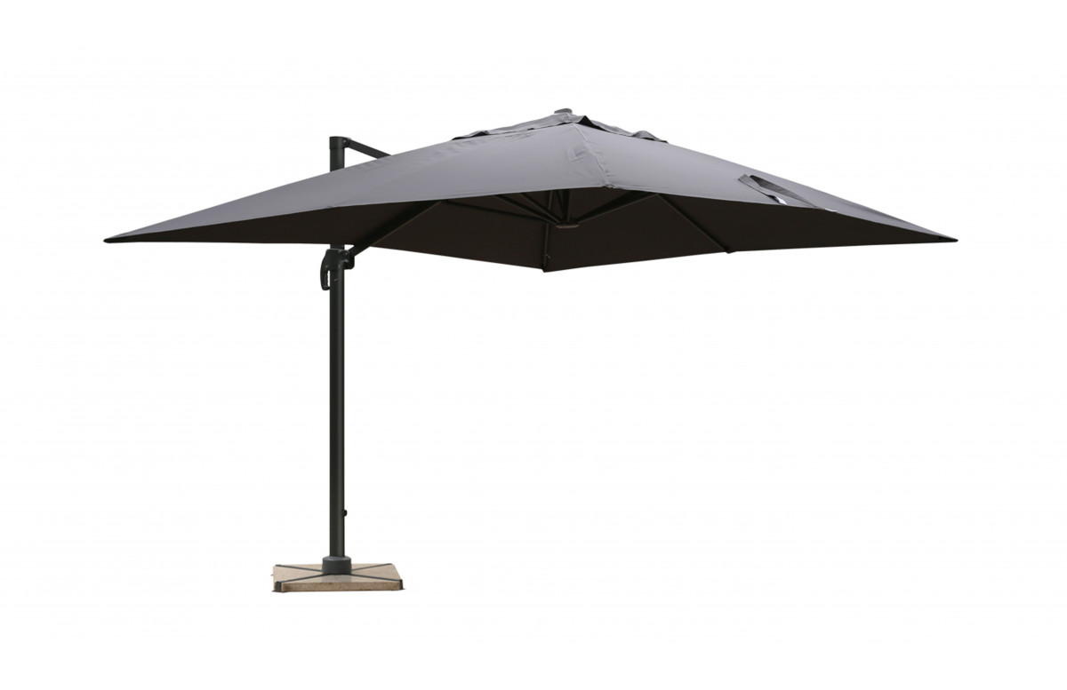 Parasol de jardin rectangulaire déporté et inclinable 4 x 3m DELORM Parasol de jardin rectangulaire déporté et inclinable 4 x 3m DELORM