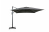 Parasol de jardin carré déporté et inclinable 3x3 gris clair DELORM