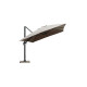 Lot parasol de jardin déporté 3 x 4 M Taupe Rana DELORM inclinable et UPF 50+ et dalles ciment