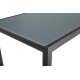 Ensemble table extensible en verre Fidji et fauteuils de jardin Lavezzi en aluminium anthracite 6 personnes - Essenciel Green
