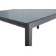 Ensemble table extensible en verre Fidji et fauteuils de jardin Lavezzi en aluminium anthracite 6 personnes - Essenciel Green