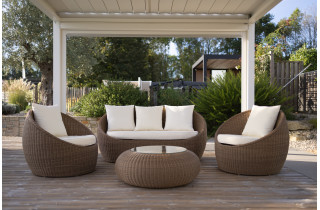 Salon de jardin design bas 4 personnes DELORM