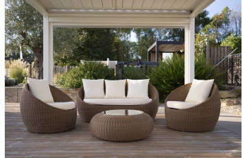 Salon de jardin design bas 4 personnes DELORM