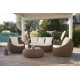 Salon de jardin design bas 4 personnes DELORM