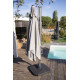 Parasol de jardin rectangulaire déporté et inclinable 4 x 3m DELORM