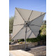 Parasol de jardin rectangulaire déporté et inclinable 4 x 3m DELORM