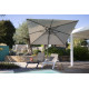 Parasol de jardin rectangulaire déporté et inclinable 4 x 3m DELORM