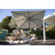 Parasol de jardin rectangulaire déporté et inclinable 4 x 3m DELORM