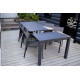 Ensemble table extensible Cassis et fauteuils de jardin ALU-D013 en aluminium et textilène 6 personnes - Delorm