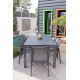 Ensemble table extensible Cassis et fauteuils de jardin ALU-D013 en aluminium et textilène 6 personnes - Delorm