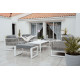 Salon de jardin bas 7 personnes en aluminium, dralon et cordage - Monterrey - Hevea