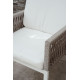 Fauteuil salon de jardin en aluminium et cordage - Catania - Hevea