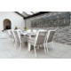 Ensemble table Veneto Saigón et fauteuils de jardin Catania Hevea 6 personnes aluminium et Lithotech®