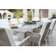 Ensemble table Veneto Saigón et fauteuils de jardin Catania Hevea 6 personnes aluminium et Lithotech®