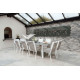 Ensemble table Veneto Saigón et fauteuils de jardin Catania Hevea 6 personnes aluminium et Lithotech®