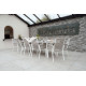 Ensemble table Veneto Saigón et fauteuils de jardin Catania Hevea 6 personnes aluminium et Lithotech®