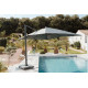 Parasol de jardin rectangulaire déporté et inclinable 4 x 3m DELORM