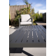 Salon de jardin bas 5 personnes en aluminium et Dralon - Bolonia - blanc - Hevea