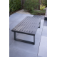 Salon de jardin bas 5 personnes en aluminium et Dralon - Bolonia - blanc - Hevea