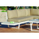 Salon de jardin bas d'angle MENFIS en aluminium, HPL et dralon - Hevea