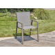 Fauteuil de jardin empilable FLORIDE DCB Garden en aluminium et textilène