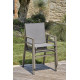 Fauteuil de jardin empilable FLORIDE DCB Garden en aluminium et textilène