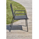 Fauteuil de jardin empilable FLORIDE DCB Garden en aluminium et textilène