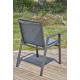 Fauteuil de jardin empilable FLORIDE DCB Garden en aluminium et textilène