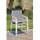 Fauteuil de jardin empilable FLORIDE DCB Garden en aluminium et textilène