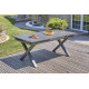 Table extensible de jardin FLORIDE DCB Garden en aluminium et plateau céramique 8/10 personnes