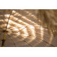 Parasol de jardin rond à franges 2M HAWAI DCB Garden en acier finition bois