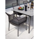 Fauteuil Sieger Malta en aluminium et cordage