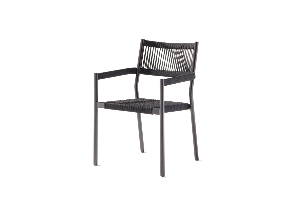 Fauteuil Sieger Rimini en aluminium et cordage