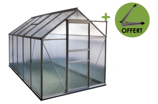 Serre de jardin en aluminium base en acier galvanisé Chalet-jardin - 4,61 m²