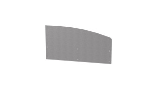 Crédence pour cuisine d'extérieur Le Marquier courbe droite - Inox