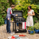 Plancha à gaz Le Marquier Amalia 360 Black Edition + Chariot et Couvercle