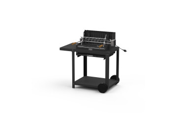 Barbecue à charbon Le Marquier Mendy 54 x 32 + chariot - Noir