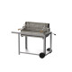 Barbecue à charbon Le Marquier Irissarry 78 x 32 + chariot - Inox