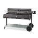 Barbecue à charbon Le Marquier Mechoui 120 x 32 + chariot - Noir
