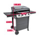 Barbecue à gaz Char-Broil Convective 410 B
