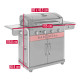 Barbecue à gaz Char-Broil Gas2Coal 2.0 440 - 30mb Griddle Bundle + Plancha