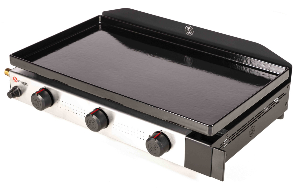 Plancha à gaz Somagic Solia 300 avec plaque de cuisson en fonte émaillée Plancha à gaz Somagic Solia 300 avec plaque de cuisson en fonte émaillée